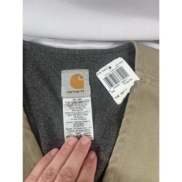 Carhartt Denim Fleece Lined Vest V19 Size 2X NWT - Picture 2 of 6